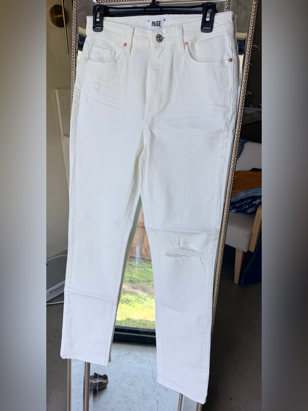 NWT PAIGE White Sarah Slim sz 28 Skinny Jeans